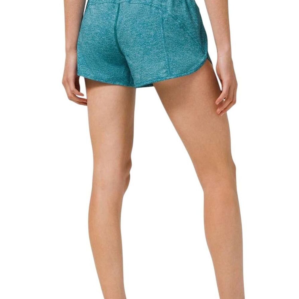 Lululemon Tracker Short V *4" in Heather Lux Multi Hawaiian Blue